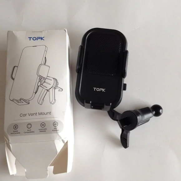 TOPK Car Vent Mount Accessories Cell Phone  Holder Black - Picture 1 of 6